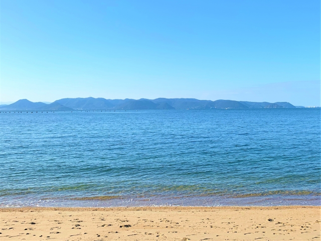 直島の浜辺
